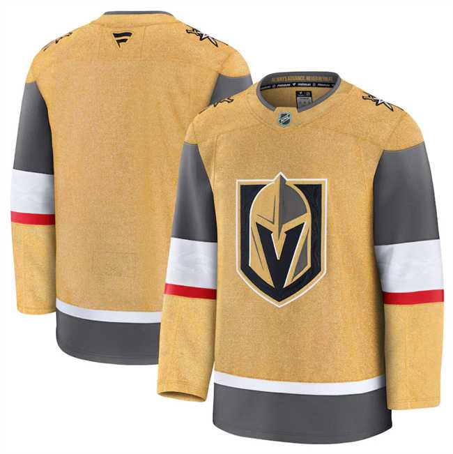 Mens Vegas Golden Knights Blank Gold 2024-25 Home Stitched Hockey Jersey Dzhi